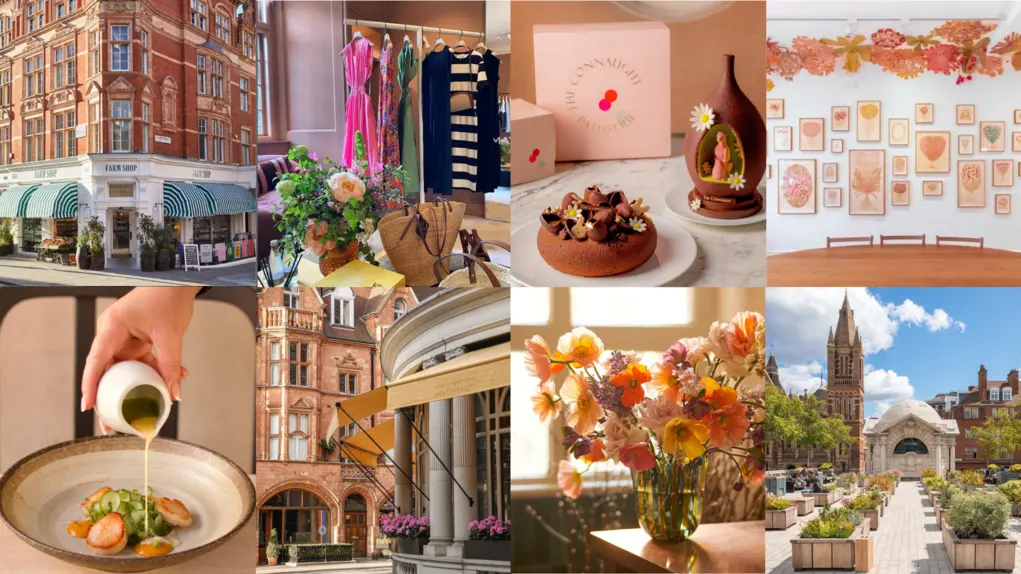 Eight photos showing spring in Mayfair 