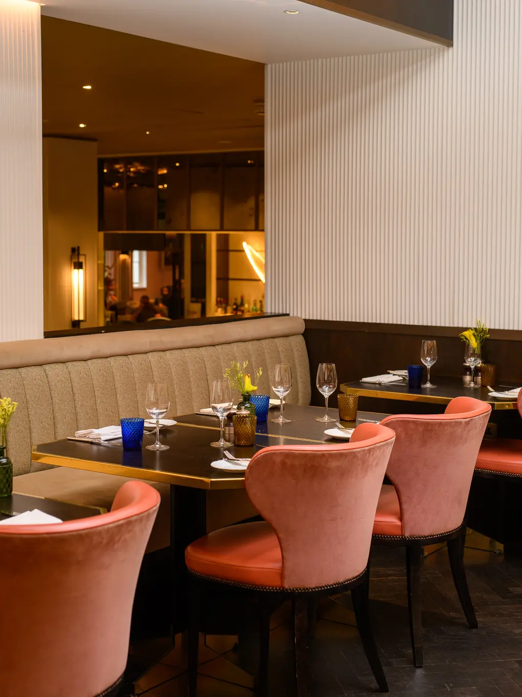 Inside  of cafe biltmore with tables and chairs