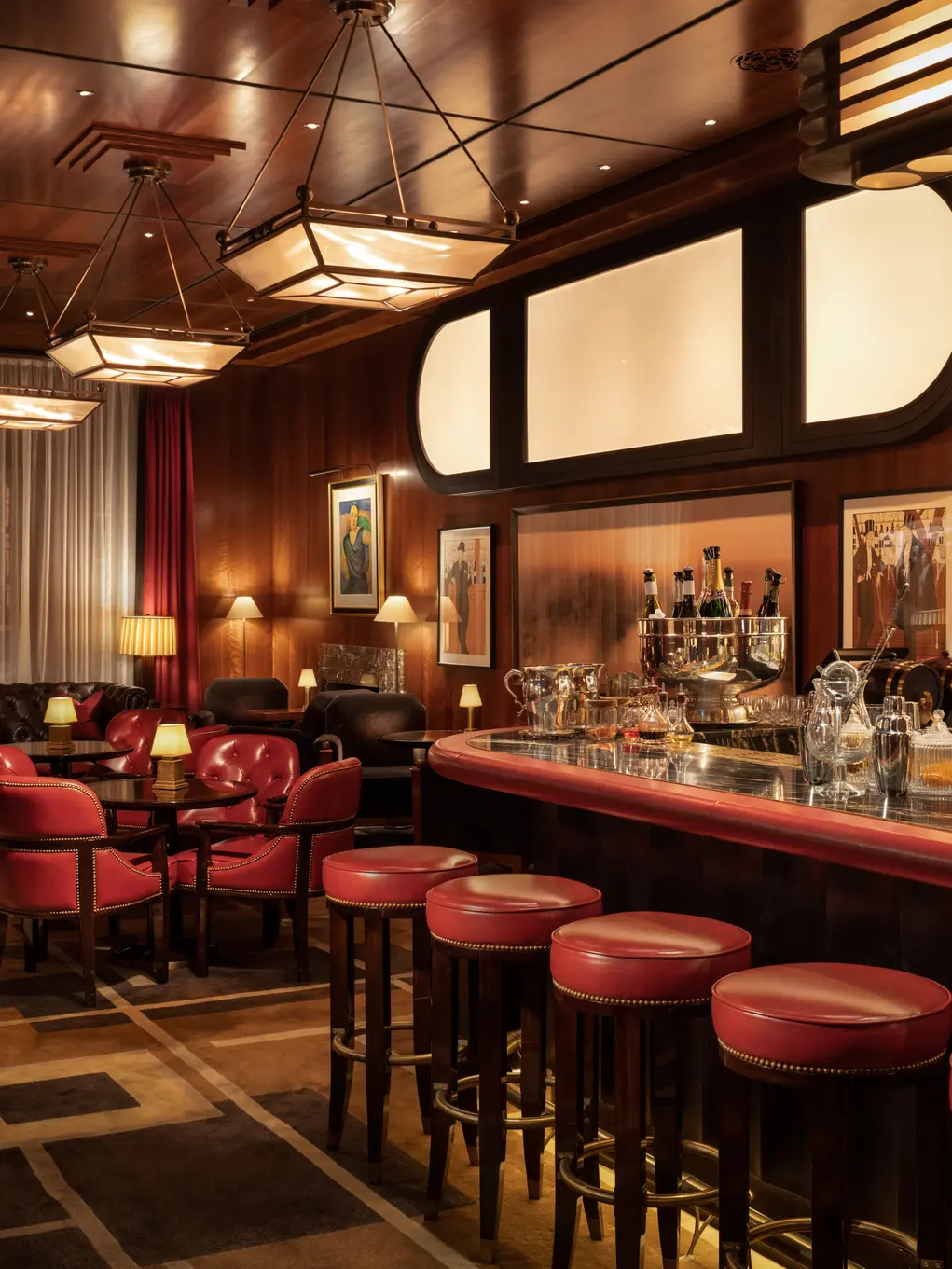 Interior of Le Magritte Bar and Terrace at the Beaumont