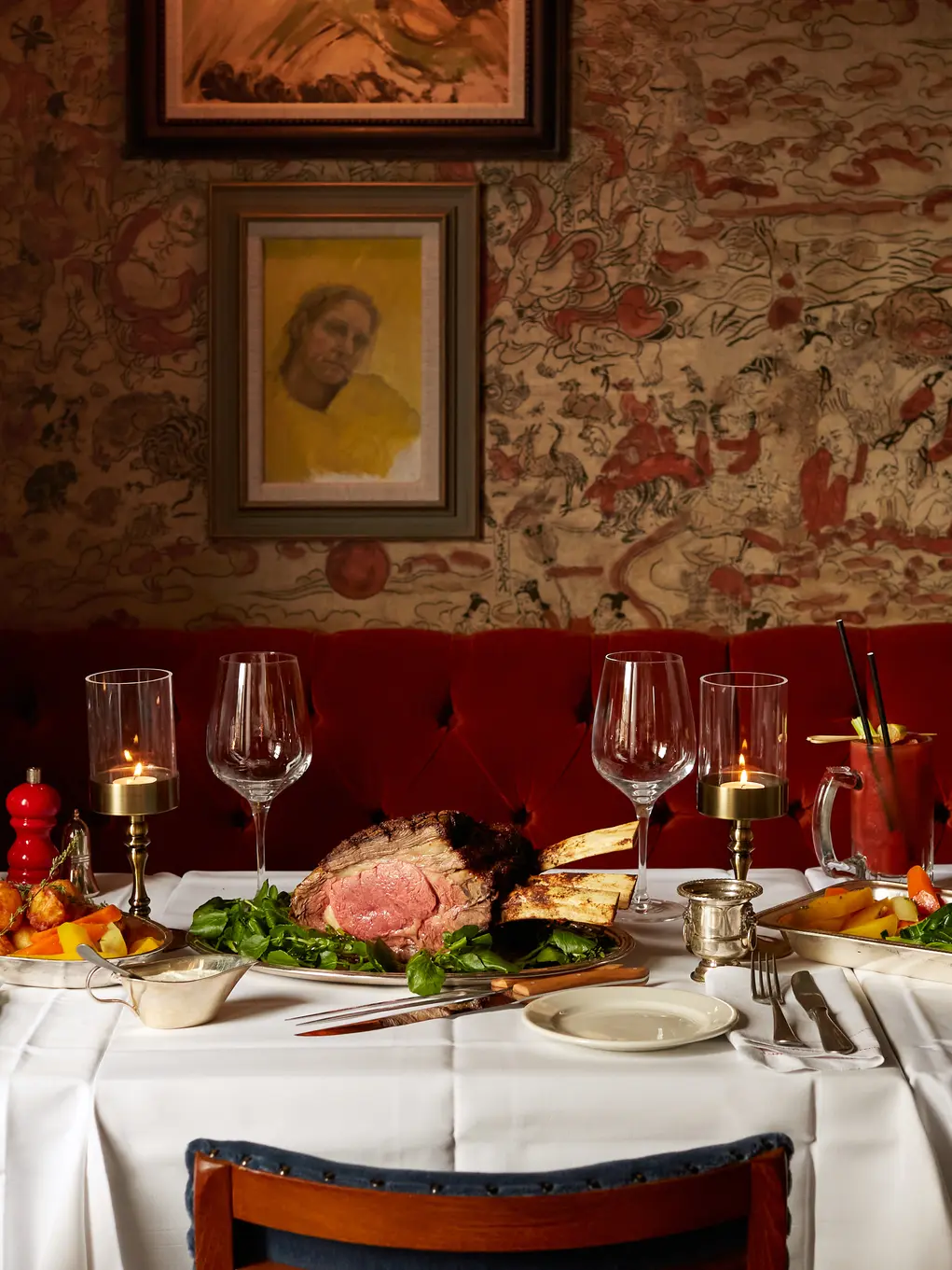 A table filled with food at The Barley Mow