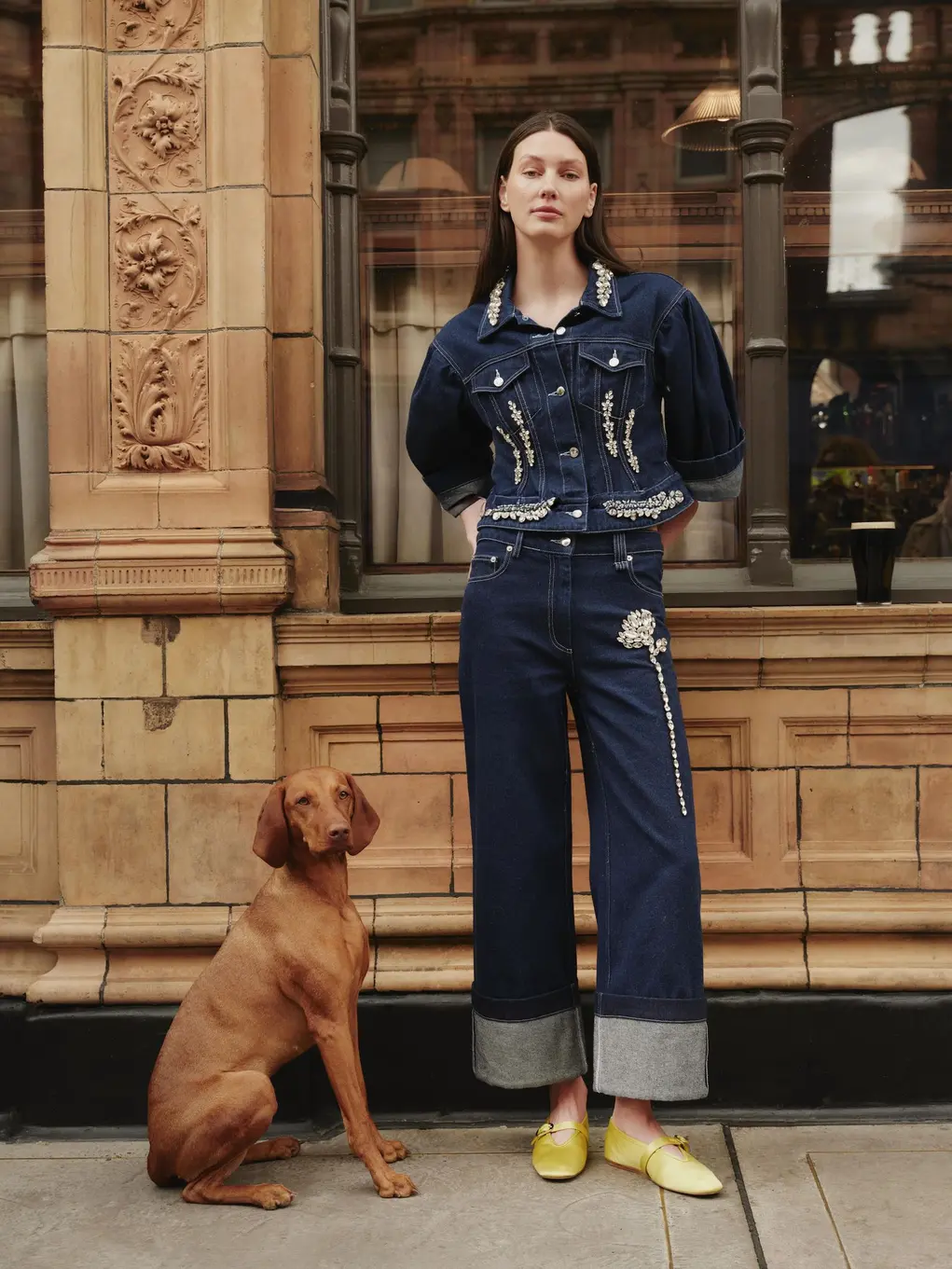 woman with dog