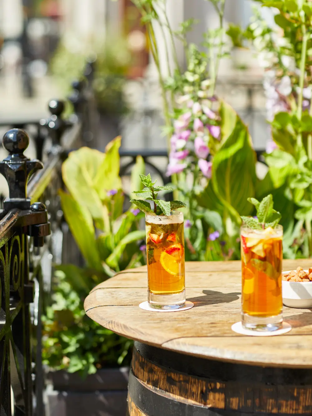 Two glasses of Pimm's