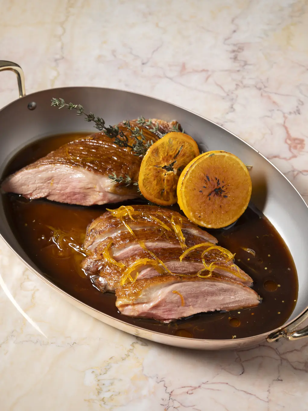 Duck in a serving plate
