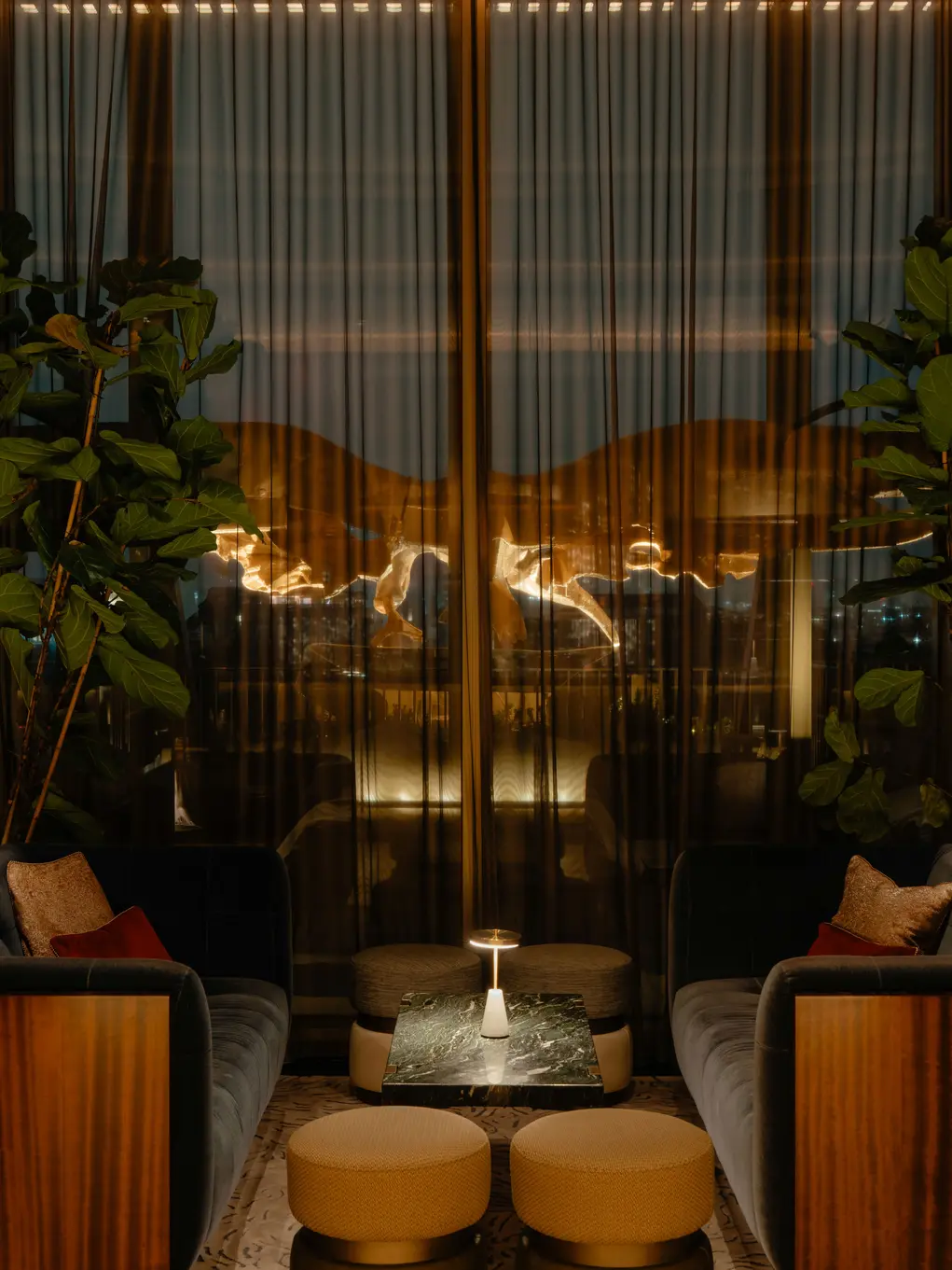 Chairs and table at the Eagle Bar 