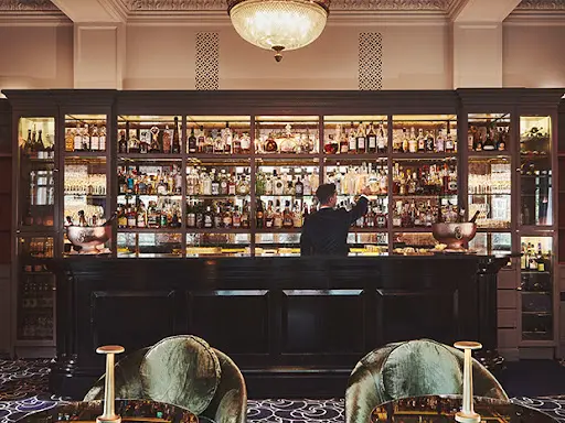 Interior of The Connaught Bar at Christmas