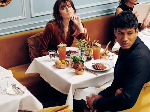 People enjoying food at The Twenty Two in Mayfair