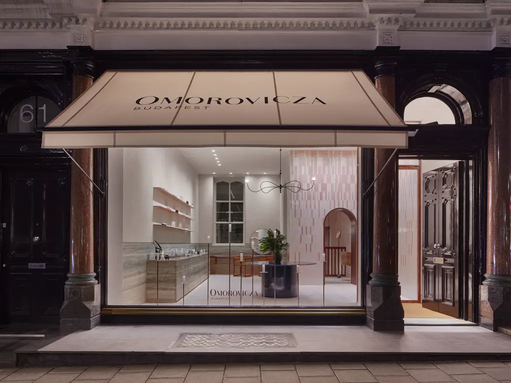 Exterior of Omorovicza in Mayfair