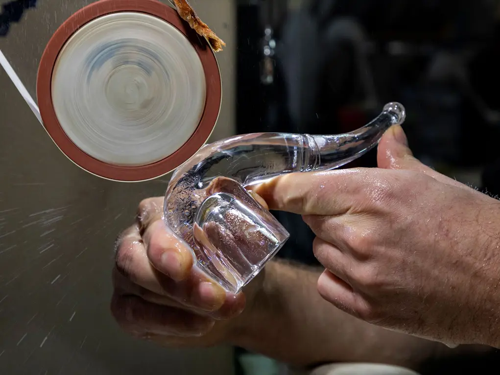 A person is creating a pipe