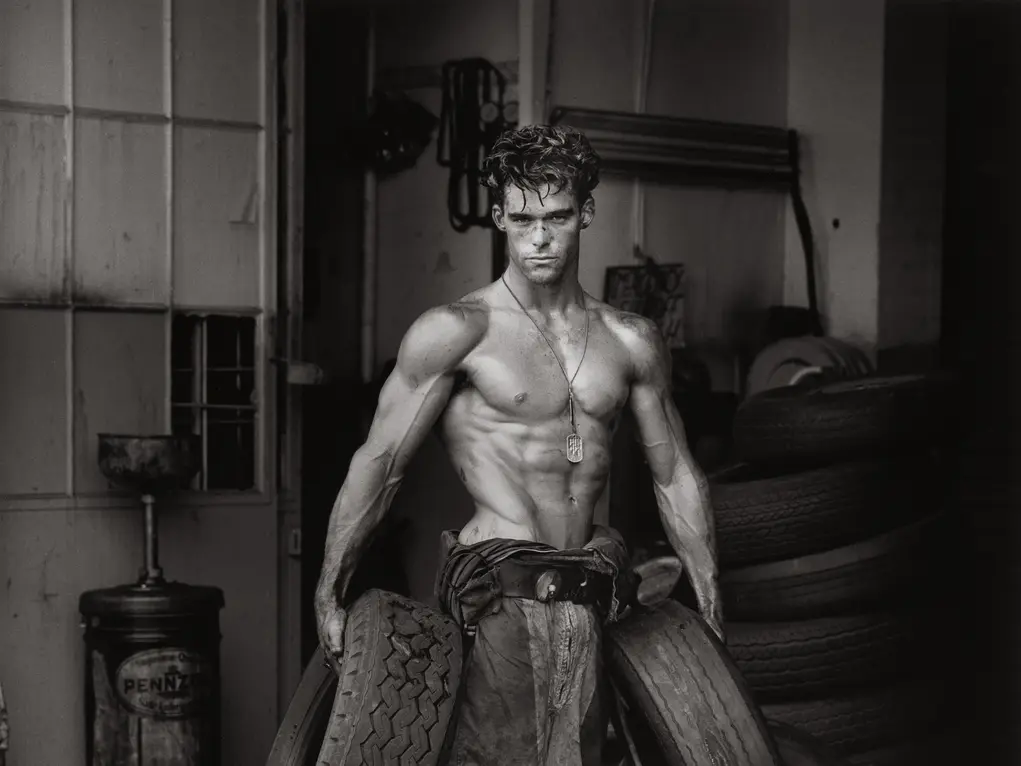 Fred with Tires (Herb Ritts) 