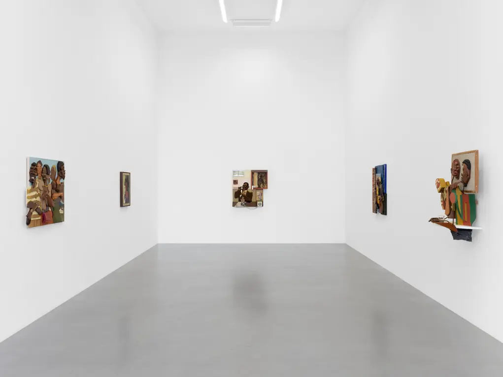 A gallery with pictures on the walls