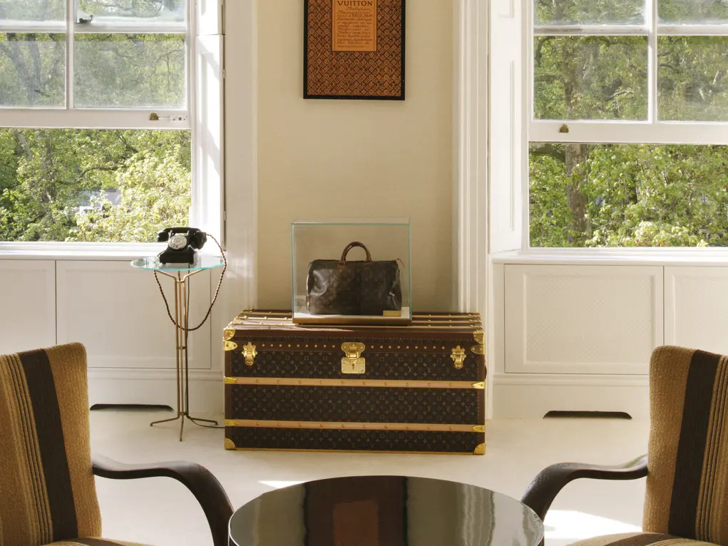 Two chairs and a table 