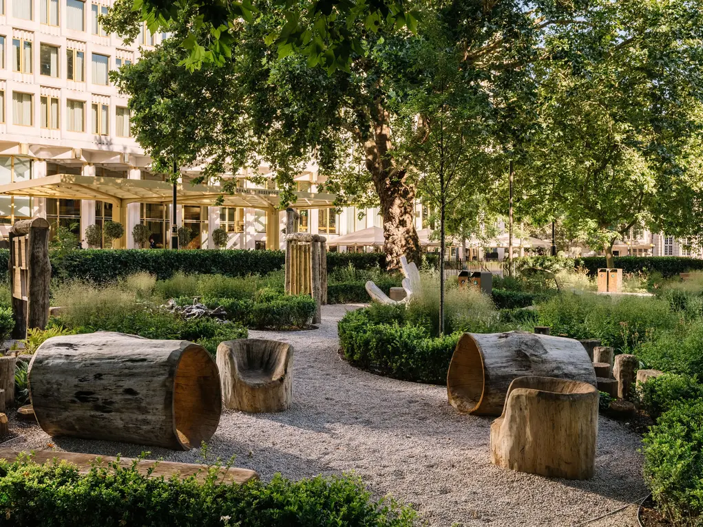 Grosvenor Square with trees and plants